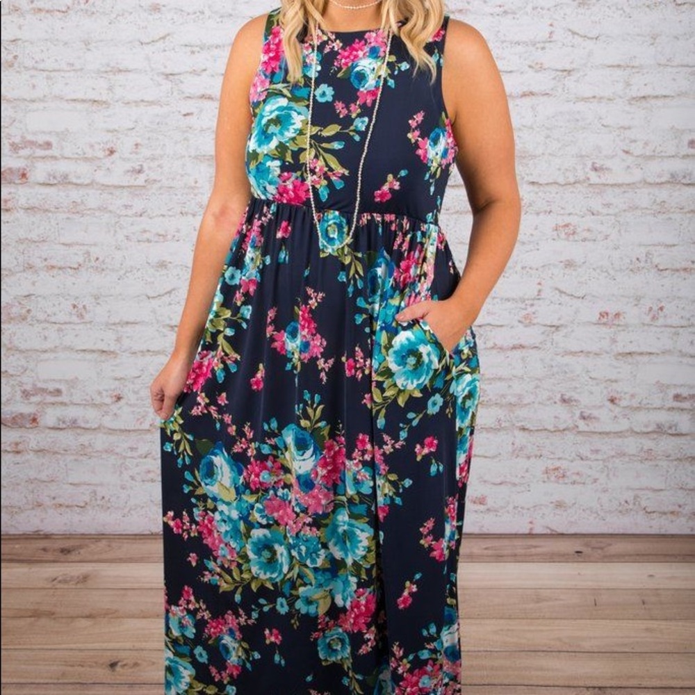 Chic Soul Playfully Posh Maxi Dress Sz 1X